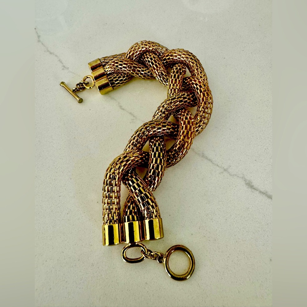 Gorgeous Gold Costume Weave Design Bracelet.